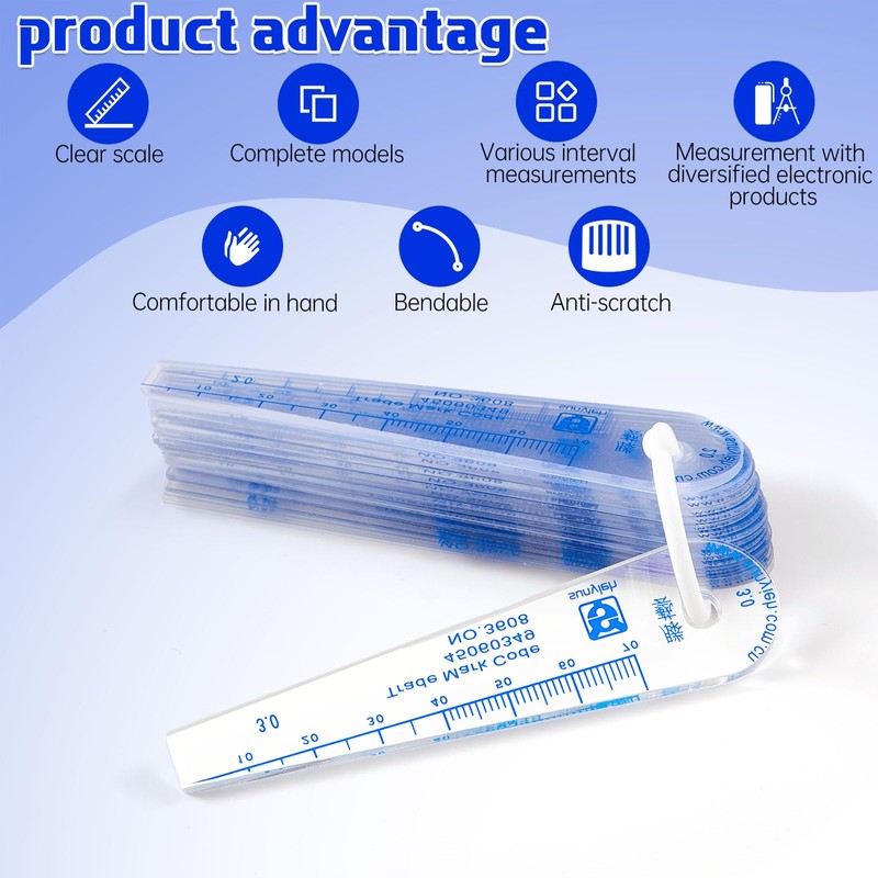 Trandraft 1 Set Plastic Feeler Gauge 0.05mm to 3mm Metric