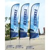 12 Feet Feather Flag Pole With 8 Feet Blank Feather