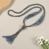 Xalroco Long Chic Tassel Pendant Y Necklace Crystal Beads Lariat