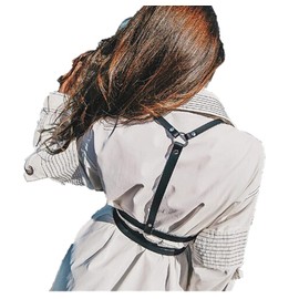 RioSole Women's Harness Belt, Suspenders, Cross Belt, Waist Harness, PU Leather, Black