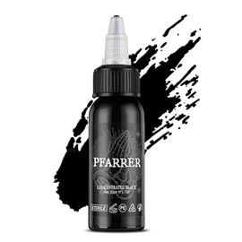 PFARRER Colour Black 1 oz (30 ml) Skin-friendly Colour Ink Black Concentrated Black Ink TI7003-30-002