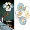 Wall Iron Decoration Lotus Shape With Mirror Metal Wall Art