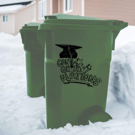 'Graduation Congratulations' Clear Sticker Decal – Waterproof Film for Windows, Cars, Walls & Crafts, XL (460mm) (DC00039164)