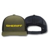 13FA Sheriff Adjustable Mesh Back Hat Cap Breathable Green/Gold
