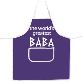 MYSOMY Greek Dad Apron Greek Dad Gifts The World's Greatest Baba Papou Apron Greek Cooking Apron Greek Gifts For Baba (BABA UK)