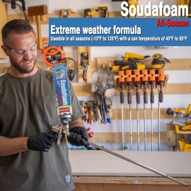 Soudal All Season Window & Door Pro Gun Foam, 24oz, Full Case of 12 Cans