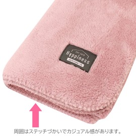 Merry Night HPHK101-16 Half Blanket, Hyupineth, Sheepboa, Rose Pink, Approx. 39.4 x 55.1 inches (100 x 140 cm), Fluffy, Smooth Material, Lightweight, Washable, 3 Seasons, For Autumn and Winter, For