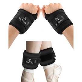 1 pair wrist weights with thumb loops and 1 pair ankle weights（total 1lb*4）