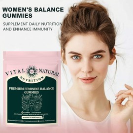 Vital Source Feminine Balance Gummies – Hawaiian Pineapple - Premium Feminine Balance Gummies-for Women’s Health & Wellness - Immune Support - Vegan, Gluten-Free & Halal (2 Bag)
