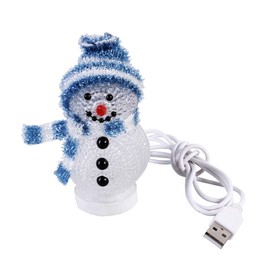 minkissy Christmas Snowmen Figurines LED Lamp Color 7 Color Changing Decorations Indoor Christmas Ornament Table Decoration Tea Christmas Light Decors Blue