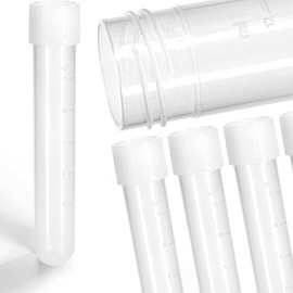Tuuters 25 x Centrifuge Tubes with Screw Cap, High-Quality PP 100 x Diameter 16 mm 13 ml (White)