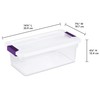 Sterilite 6 Qt ClearView Latch Storage Box, Stackable Bin with