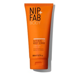 Nip+Fab Glycolic Fix Body Scrub, Body Scrub, Exfoliating, Smooth and Radiant Skin, Shea Butter, White Castor Beads, 200 ml