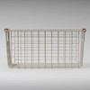 Pearl Metal Basket Sand White Small Wire Basket Wooden Handle