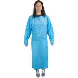 CPE 35 GSM Gown. Disposable CPE 35 GSM Isolation Gowns Protective Suit Level 3 AAMI (20 Pieces) - 20 PCS