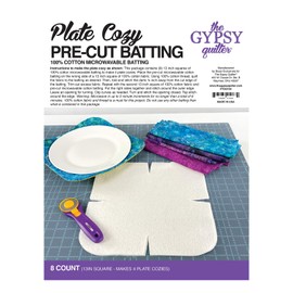 Checker Distributors Plate Cozy Pre Cut Batting 8ct Cotton