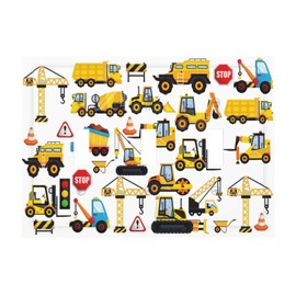 Truck Car Vehicle Transport Decorative 3 Gang Light Switch Cover Cartoon Construction Kids Boys Girls Nursery Bedroom Classroom Triple Toggle Outlet Electrical Switch Socket Plug Face Plate Cover