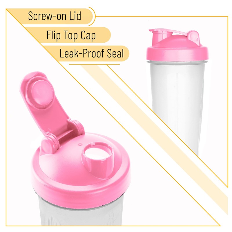 Mr. Pen- Shaker Bottles for Protein Mixes with Twist Cap,