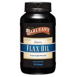 Barleans Organic Oils Lignan Flax Oil, 250 Count, 1000 mg ea.                                                                                         