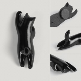 Cute Refrigerator Magnets,4 Pack Black Cat Magnets for Fridge Locker Decor Magnets 3D Cat Cute Fridge Magnets for Office,Kitchen,Whiteboard,House,Decorative Magnets for Cat Lovers