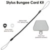 TECHGEAR Stylus Tether, 12" Retractable Spring Coil Strap (2x Loops)