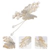 Baluue Claw Clips for Women Metal Hairpin Rhinestone Pearl Butterfly