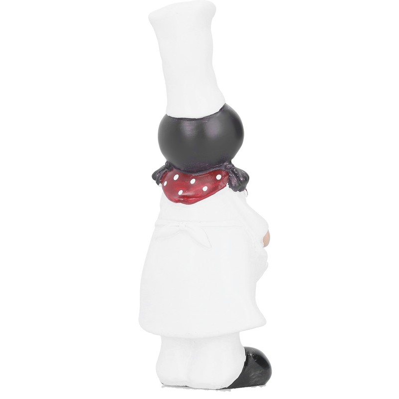 Resin Couple Chef Figurine Sculptures Statues Decor Kitchen Bar Cabinet