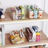 Wakikini Plastic Clear Pantry Storage Basket, Fridge Organizer Bins, 4-Pack