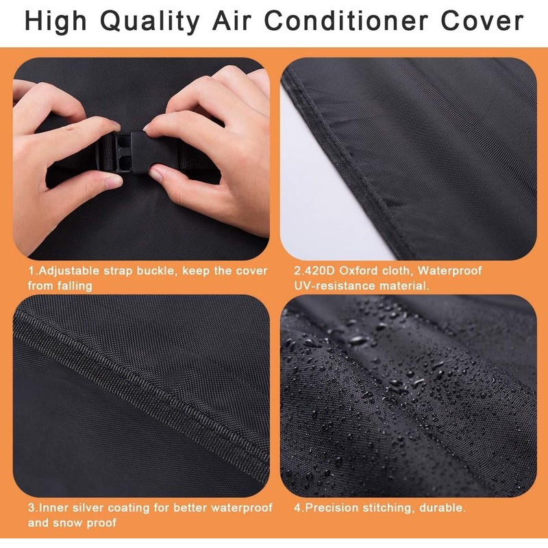 Luxiv 2 Pack Window Air Conditioner Cover Outdoor Winter, Outside
