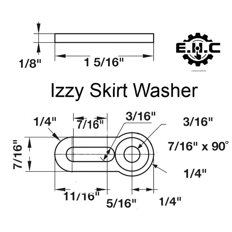 Izzy Skirt Washer/Adjustable Washer/Table Connector/Drawer Front Connector/All Hardware Include Pack