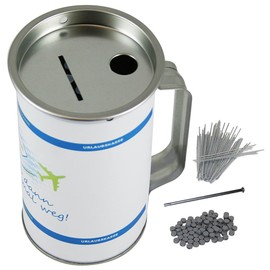 HMF 4515007 Donation Box with Handle with Foil Print Holiday Travel 8 x 14.5 cm