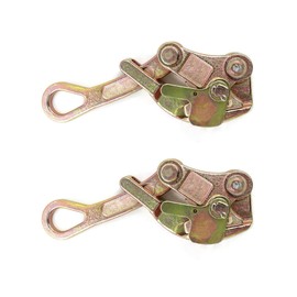 QWORK 2 Pack 2 T Cable Grip Wire Grip Steel Rope Jaw Puller for Wire Rope, Pulling 4408 Lbs