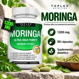 Extracto De Moringa Oleifera En Cápsulas 1200 Mg 90 Piezas