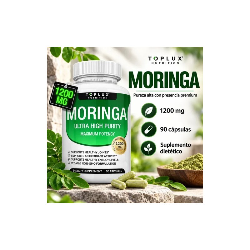 Extracto De Moringa Oleifera En Cápsulas 1200 Mg 90 Piezas