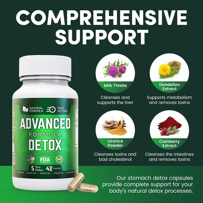 Salutem Vita Advanced Detox Cleanse, Detox Kit with 2 Test