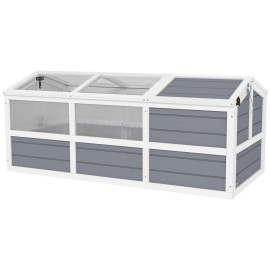 Light Gray Outdoor Tortoise Habitat Enclosure Bottomless Design with Doors and PC Sun Panel Windows for Small AnimalsColor: Gray Color