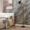 O'NEELDY Modern Industrial Floor Lamp 65" Black Standing Lamp, Black