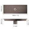 Orhemus Linear Shower Floor Drain with Removable Cover Grid Grate