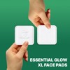 Essential Glow XL Face Pads, Organic, 100% Biobased, Triple Layered,