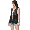 Anna-Kaci Crochet Vest Sleeveless Boho Lace Cardigan Stylish and Cute