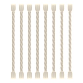 LOIUO 8PCS Silicone Cable Ties 4 Inch Reusable Twist Ties Steel-Core Cable Tie Straps Organizer All Purpose Bendable Cord Tie for Indoor Outdoor Bundling Holding Securing and Wrapping Cables (White)