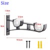 DACUAN 4 Pack Black Curtain Rod Brackets, Double Curtain Rod
