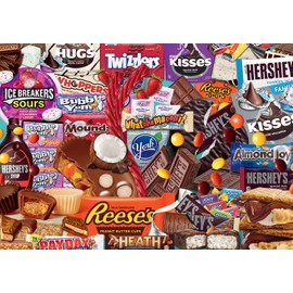Buffalo Games - Hershey - Hershey Deluxe Collage - Large Piece Jigsaw Puzzle for Adults - Challenging Puzzle Perfect for Game Nights - Finished Size is 21.25 x 15.00