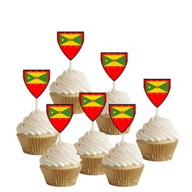 AK Giftshop Grenada Flags Party Food Sticks Picks Cupcakes Decorations Toppers (24 Pack)