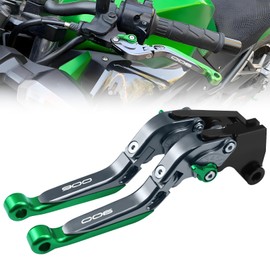 XIDAODIT for Kawasaki Z900 Z 900 2022 2023 2024 Motorcycle Clutch Lever Adjustable Handlebars Brake and Clutch Levers Set(Silver+Green)