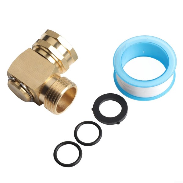 Brass Angled Faucet Connector 90 Degree Angle Female Rotating Hose