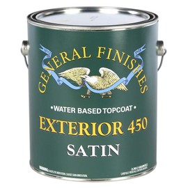 General Finishes Exterior 450 Water Based Topcoat, 1 Gallon, Satin