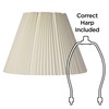 Eggshell Pleated Large Empire Lamp Shade 9" Top x 17"