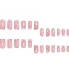 YoYoee Short Square Press on Nails French Fake Nails Acrylic