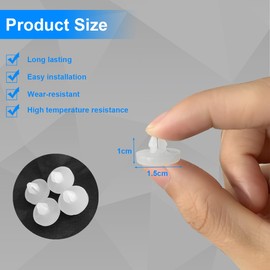JNNJ Pack of 12 Brake Switch Pedal Stopper, Hard Rubber Durable Brake Switch Stopper for Car, Car Brake/Clutch Pedal Stopper Pad Replacement Parts (White)